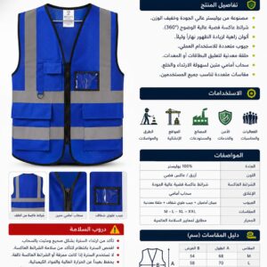 سترة 3 جيب وكرت ازرق